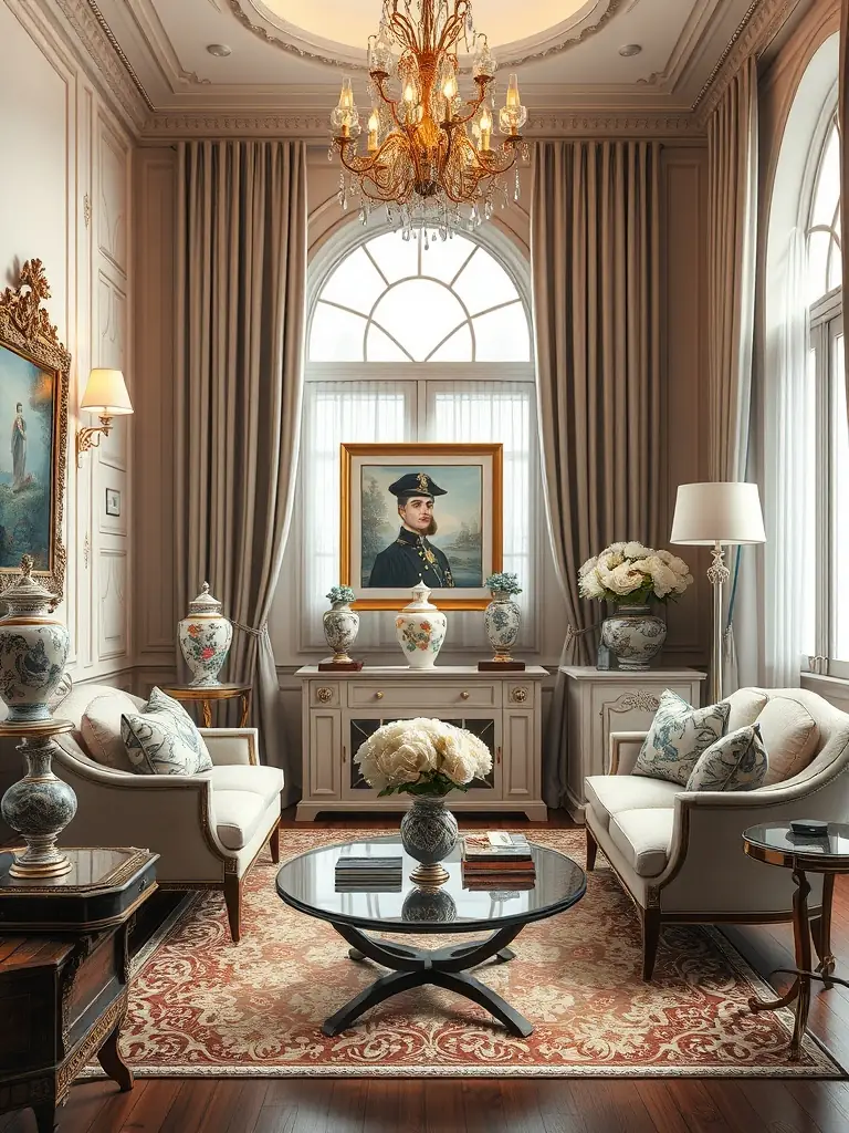 A beautifully styled room with elegant decor.