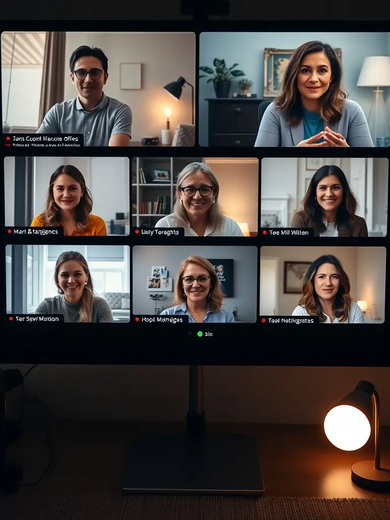 Virtual panel discussion with influencers sharing insights.