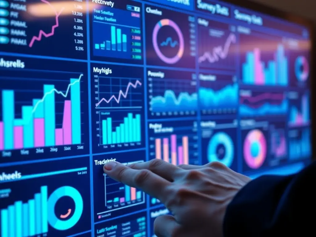A digital dashboard showcasing graphs and charts for survey data analysis.