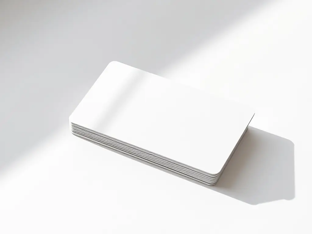A business card with a matte finish showcasing its sophisticated look.