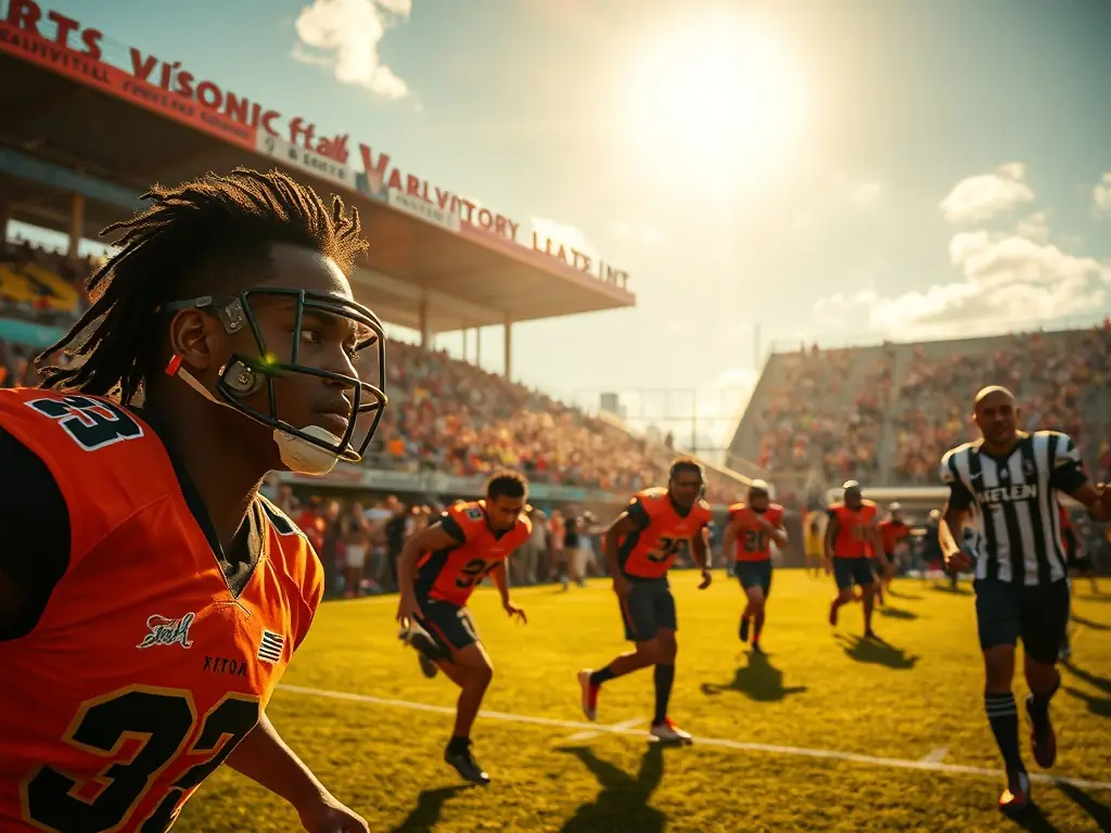 Victory Vipers tournament with players in action and a cheering crowd.