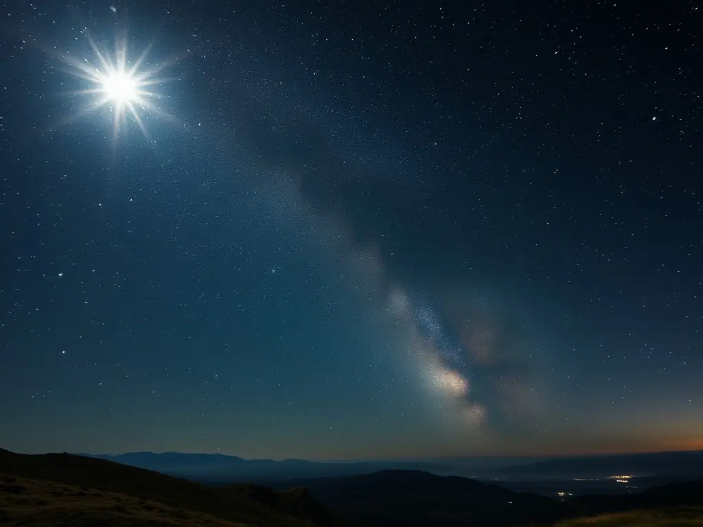 A serene starry night sky with constellations symbolizing astrology.