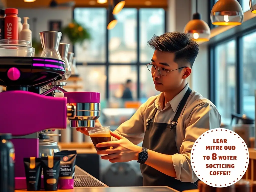 A barista preparing a unique coffee blend at ChillNest.