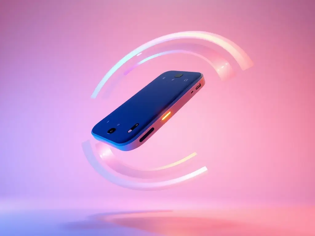 3D animation of a tech gadget highlighting its features.