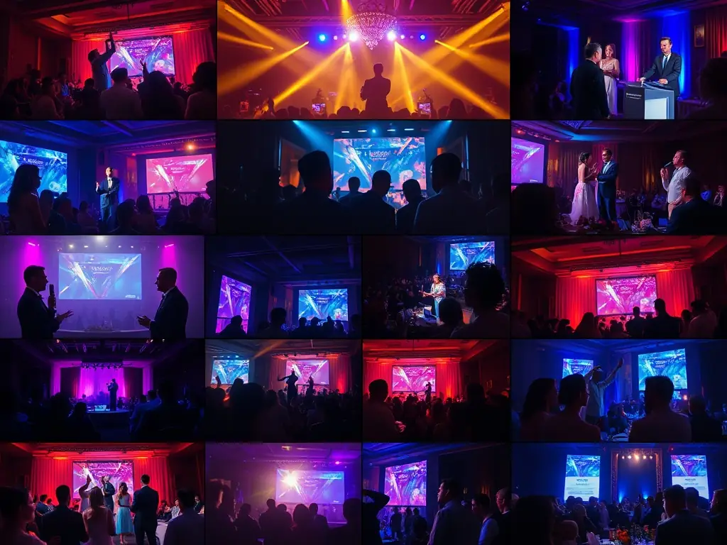 A cinematic montage showcasing highlights from events covered by Visionary Frames.