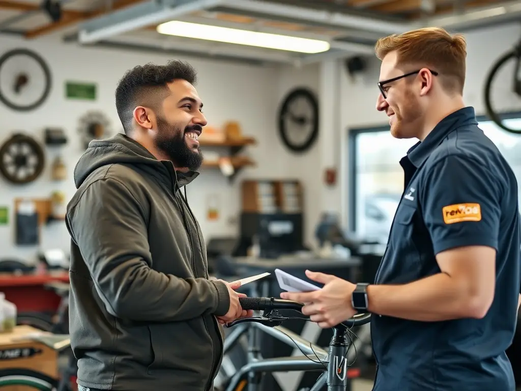 A satisfied customer receiving a consultation at RevCycle.