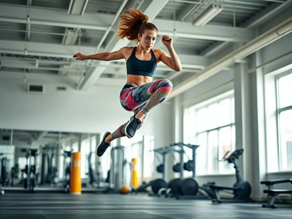 A dynamic photograph of a fitness enthusiast in motion.